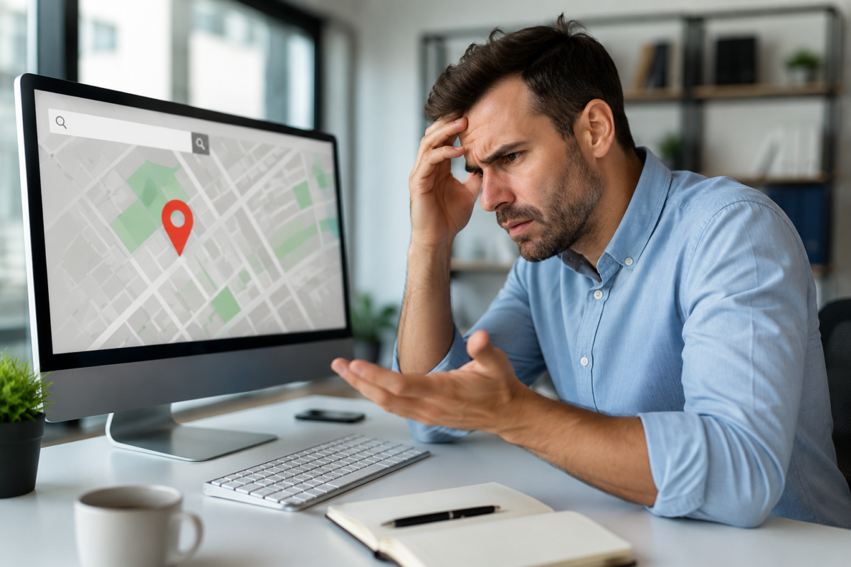 Perth business owner checking why his business is not appearing on Google search results